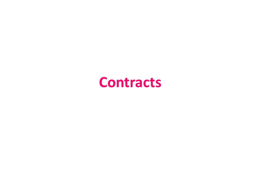 Contracts